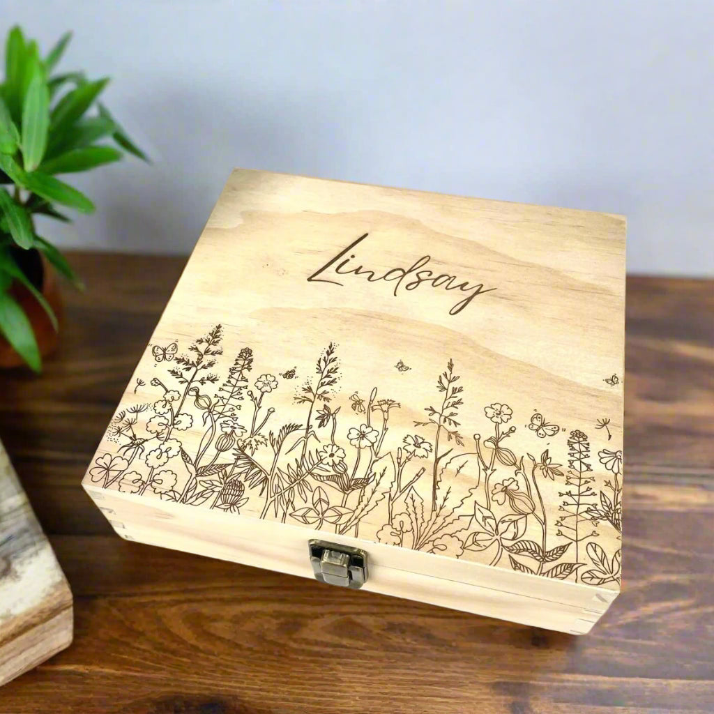 Personalized Sentimental Moments Custom Keepsake Box for her, Customized Gifts for Women by Groovy Girl Gifts