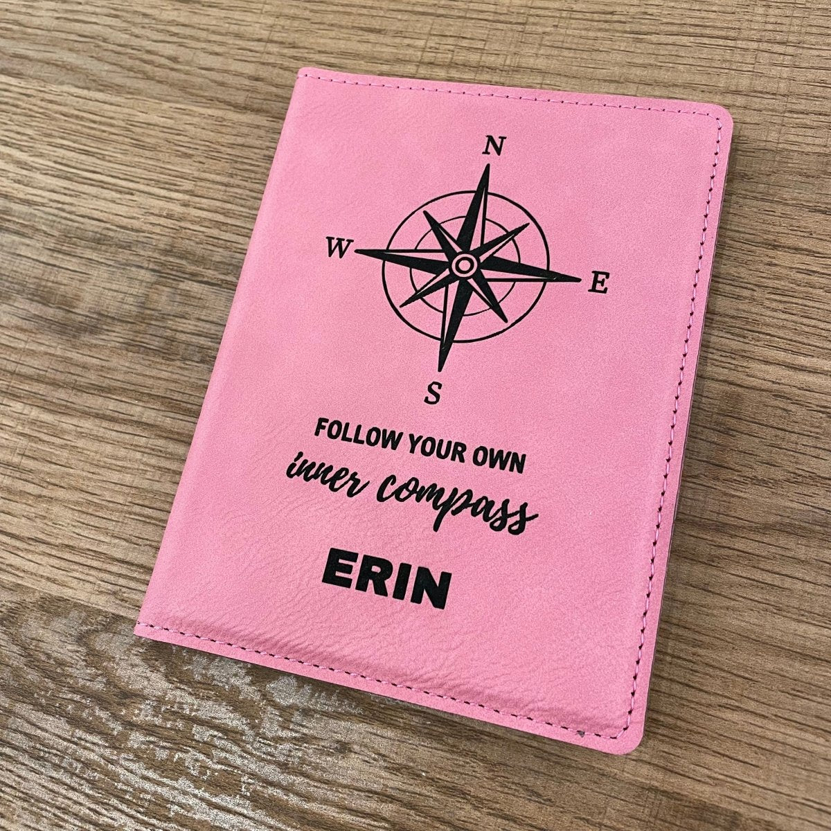 Personalized Custom Compass Passport Holder for her, Customized Gifts for Women by Groovy Girl Gifts