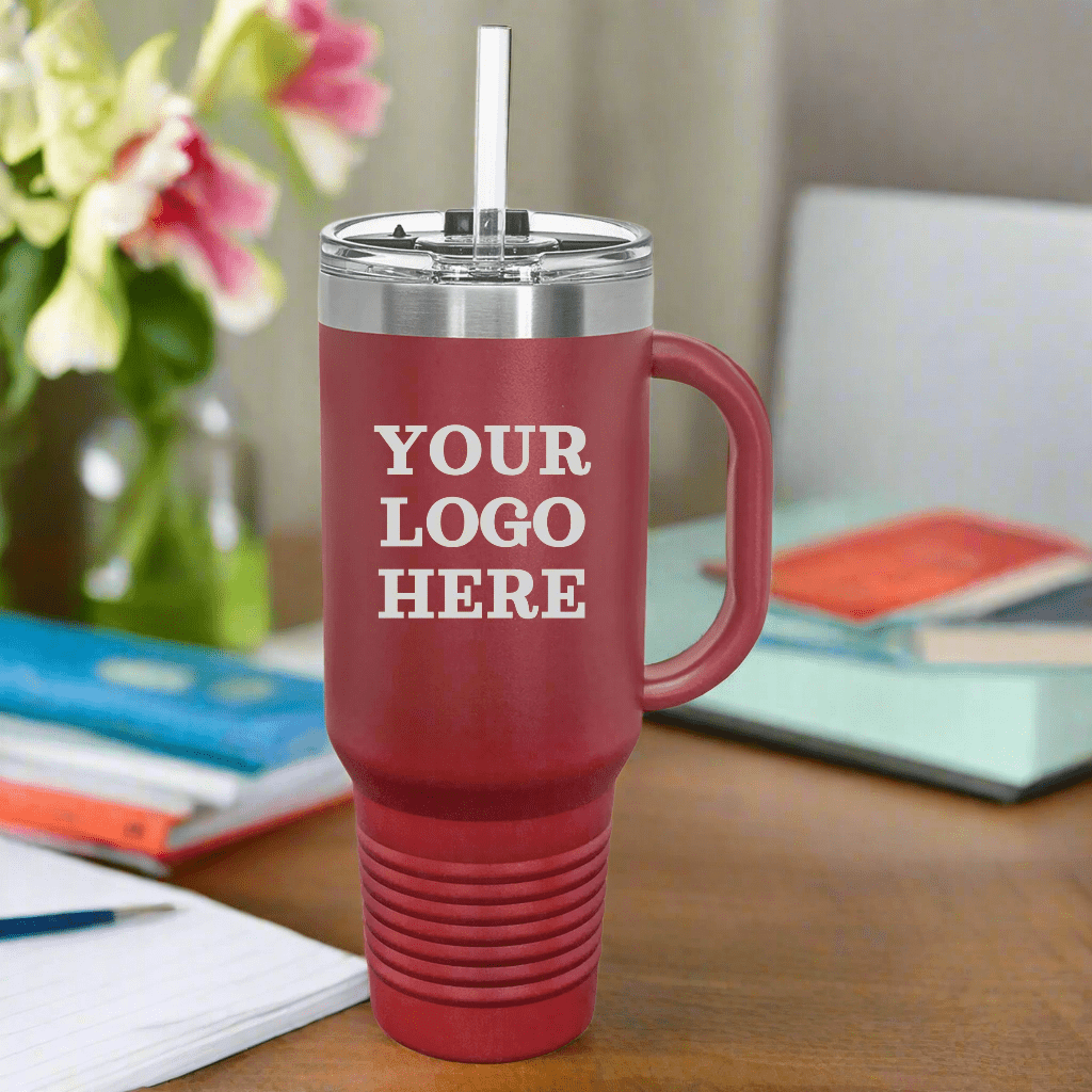 Personalized Custom Logo 40 oz. Travel Tumbler for her, Customized Gifts for Women by Groovy Girl Gifts