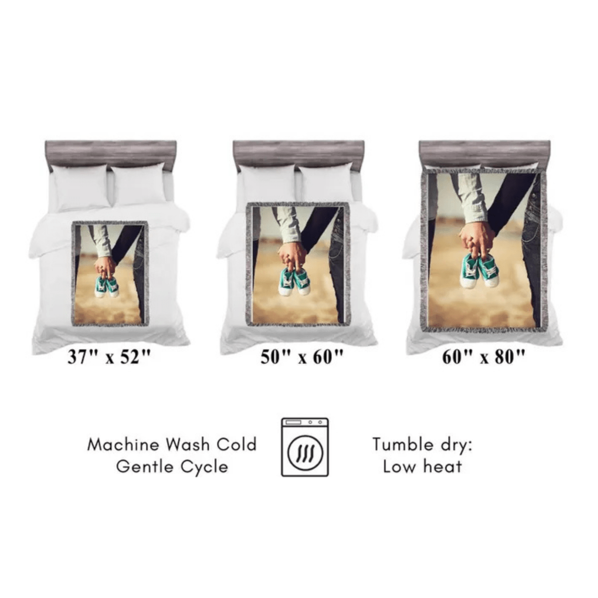 Personalized Picture Perfect Keepsake Blanket for her, Customized Gifts for Women by Groovy Girl Gifts