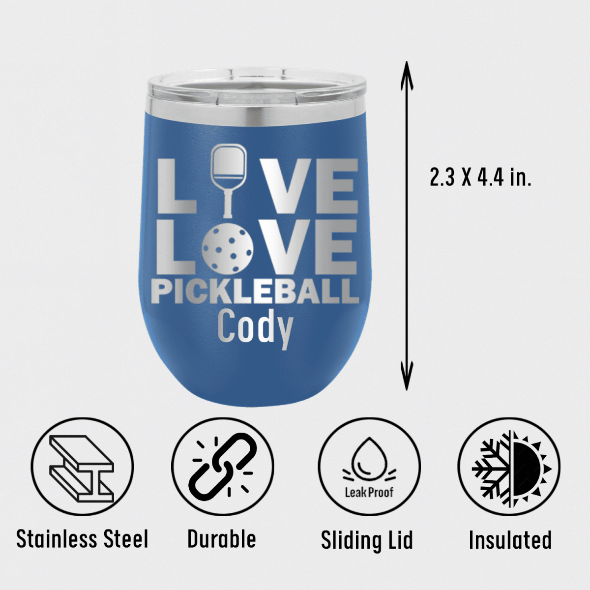 Personalized Live Love Pickle Wine Tumbler for her, Customized Gifts for Women by Groovy Girl Gifts