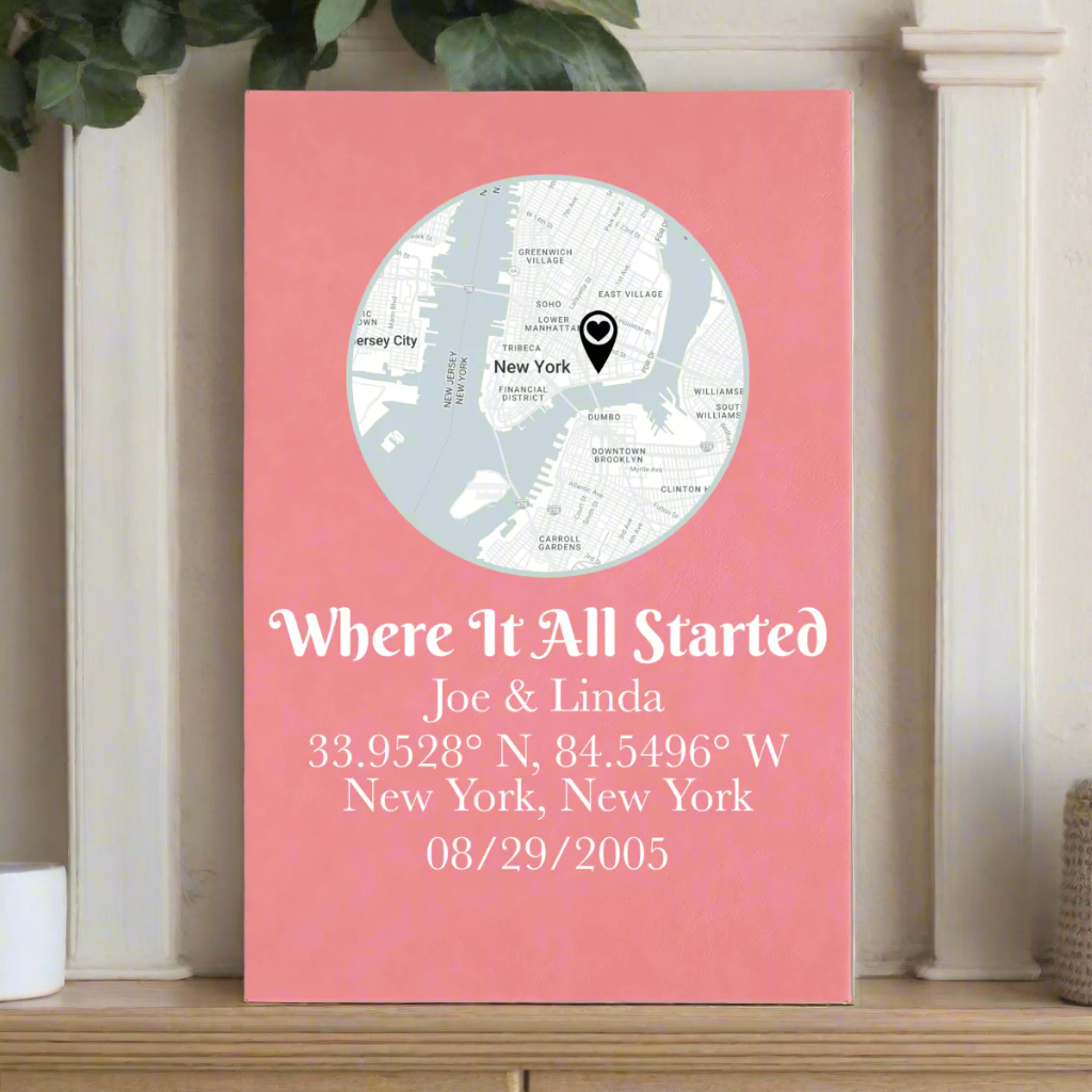 Personalized Love's Starting Point Sign for her, Customized Gifts for Women by Groovy Girl Gifts