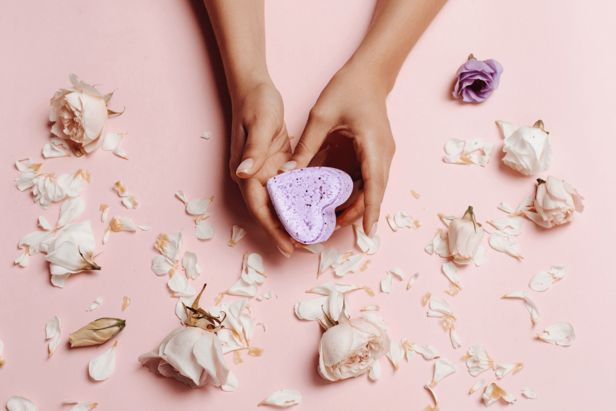 Personalized Heart Shaped Shower Steamers Gift Box for her, Customized Gifts for Women by Groovy Girl Gifts