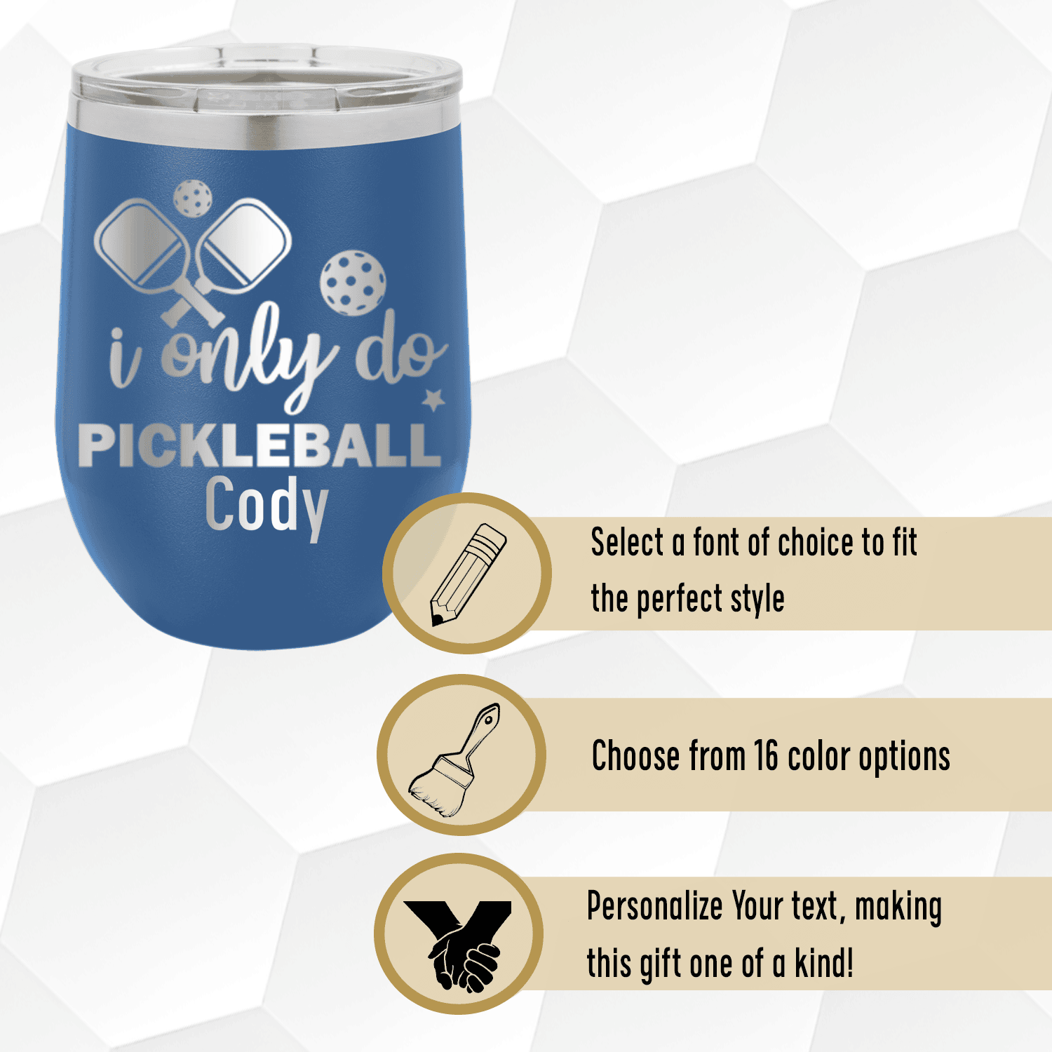 Personalized Nothin But Pickle Wine Tumbler for her, Customized Gifts for Women by Groovy Girl Gifts