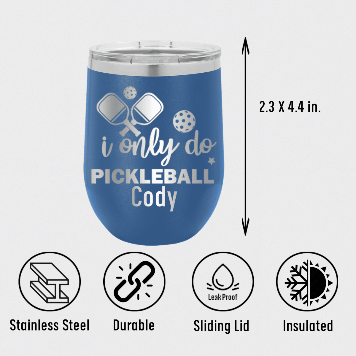 Personalized Nothin But Pickle Wine Tumbler for her, Customized Gifts for Women by Groovy Girl Gifts