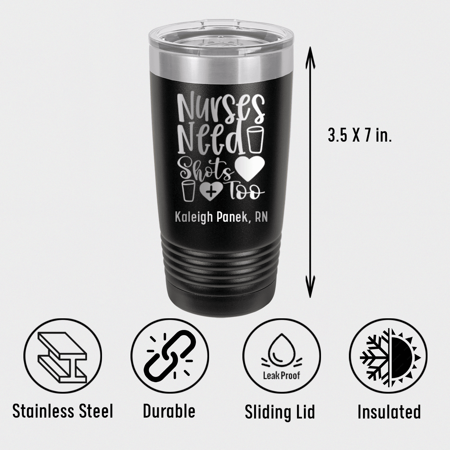 Personalized Nurses Need Shots Too Tumbler for her, Customized Gifts for Women by Groovy Girl Gifts