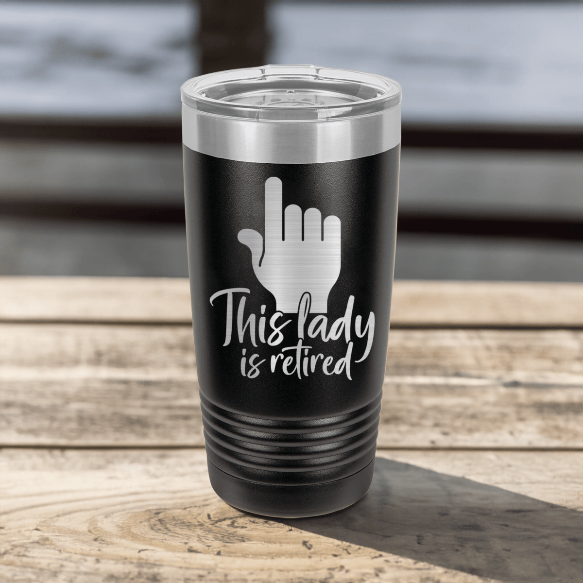 Personalized One Retired Lady Tumbler for her, Customized Gifts for Women by Groovy Girl Gifts