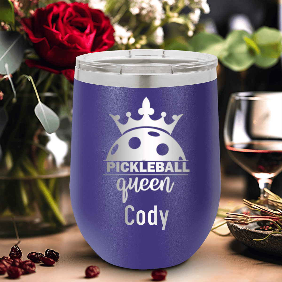 Personalized Pickle Queen Wine Tumbler for her, Customized Gifts for Women by Groovy Girl Gifts