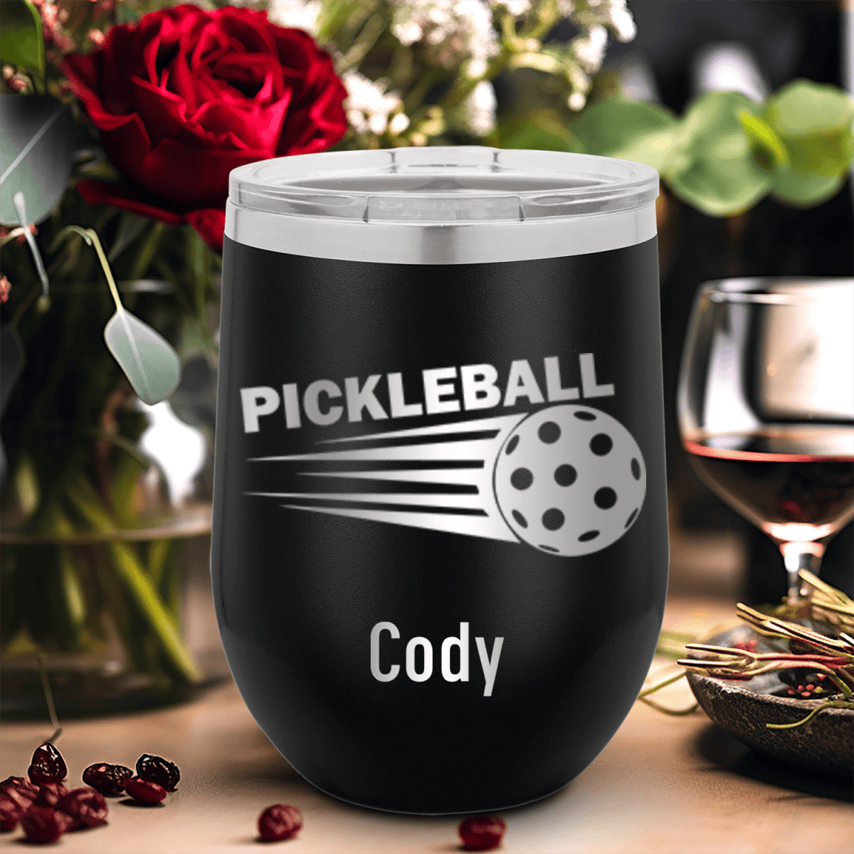 Personalized Pickle Sport Wine Tumbler for her, Customized Gifts for Women by Groovy Girl Gifts