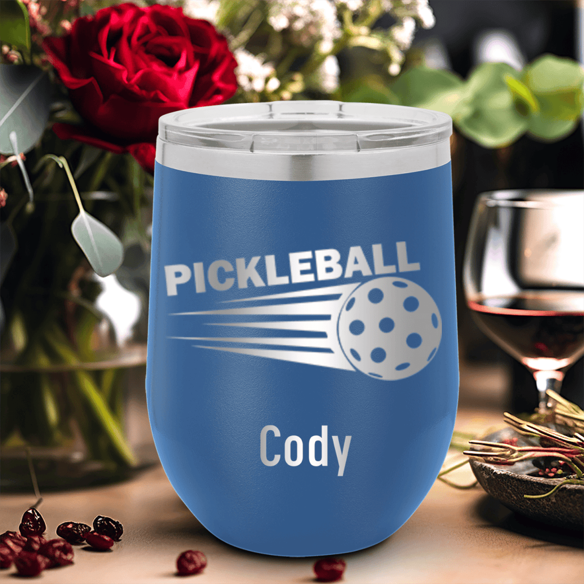 Personalized Pickle Sport Wine Tumbler for her, Customized Gifts for Women by Groovy Girl Gifts