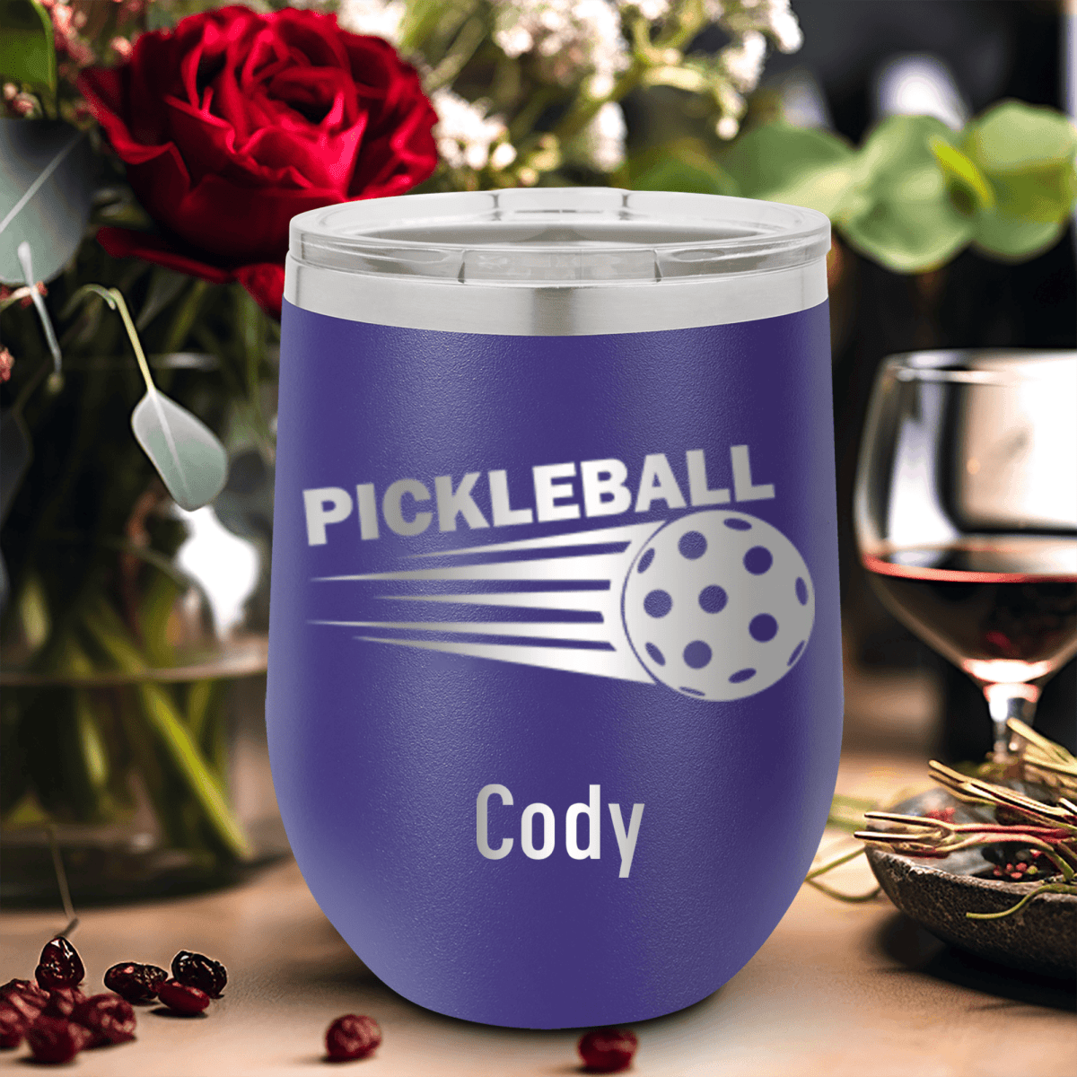 Personalized Pickle Sport Wine Tumbler for her, Customized Gifts for Women by Groovy Girl Gifts