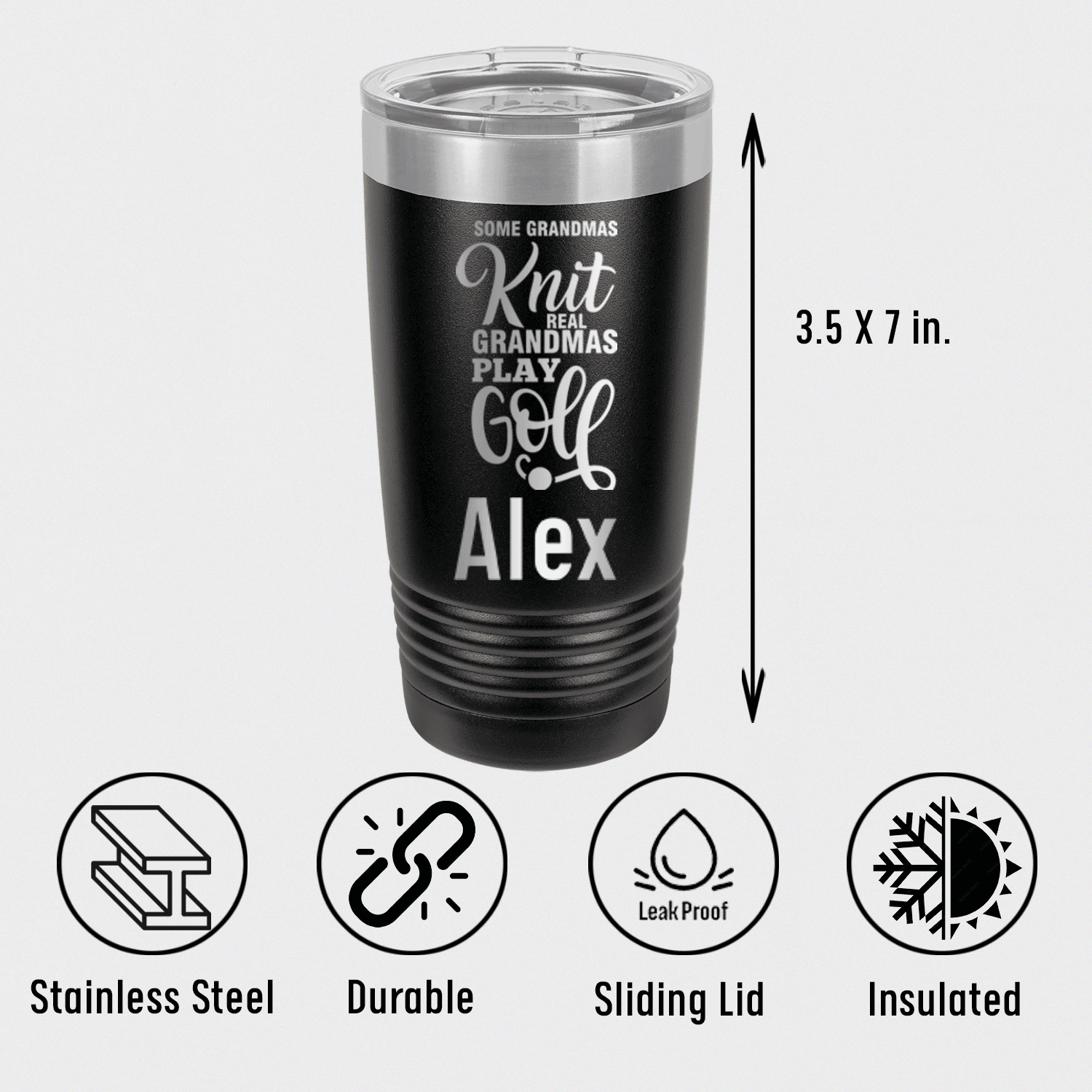 Personalized Real Ladies Golf Tumbler for her, Customized Gifts for Women by Groovy Girl Gifts