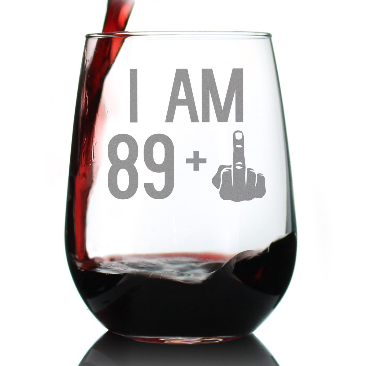 Personalized 90th Birthday Stemless Wine Glass for her, Customized Gifts for Women by Groovy Girl Gifts