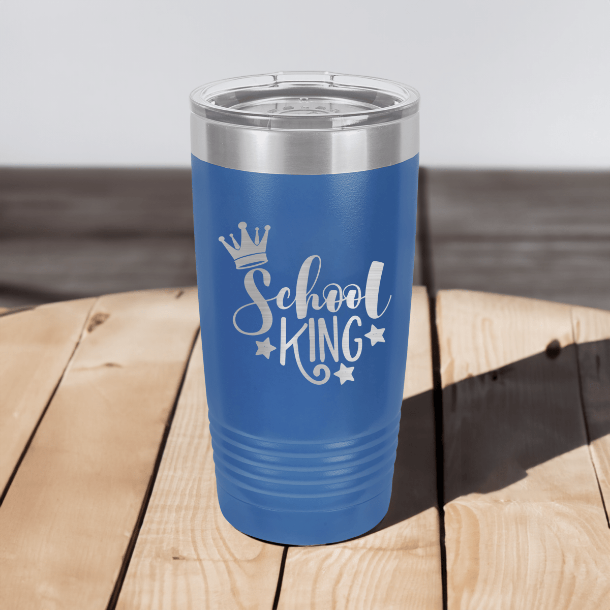 Personalized School King Ringed Tumbler for her, Customized Gifts for Women by Groovy Girl Gifts