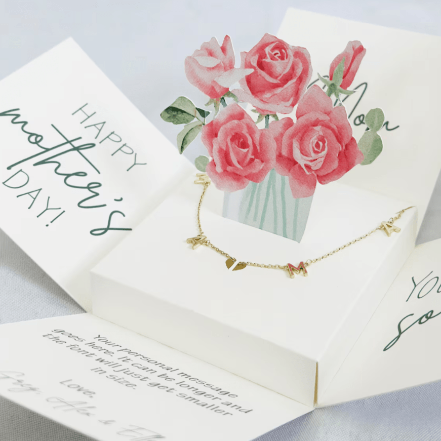 Personalized Mother's Eternal Love 14k Gold Necklace for her, Customized Gifts for Women by Groovy Girl Gifts