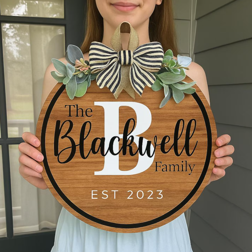 Personalized Rustic Welcome Sign
