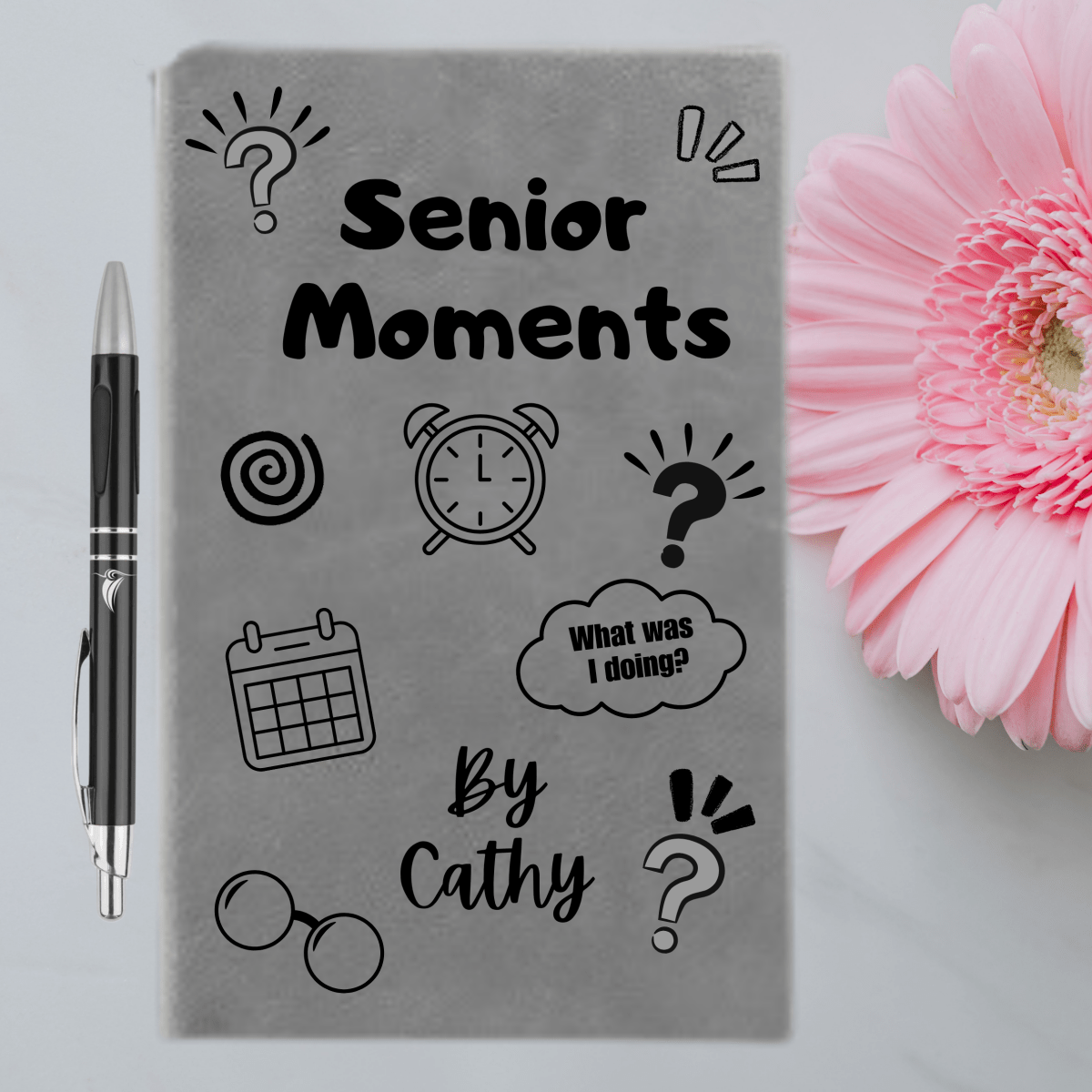 Personalized Senior Moments Journal for her, Customized Gifts for Women by Groovy Girl Gifts