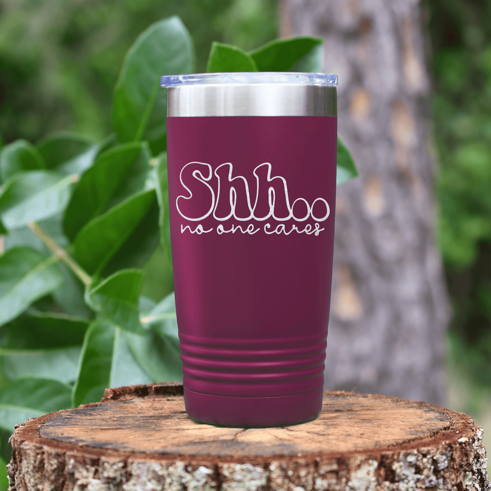 Maroon pickelball tumbler Shh