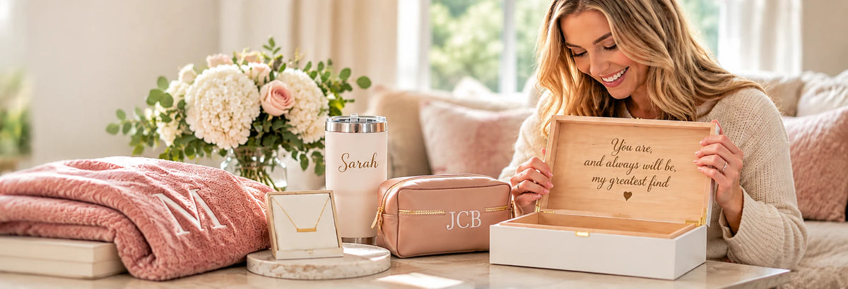 Personalized gifts for her — handcrafted keepsakes, blankets, and more