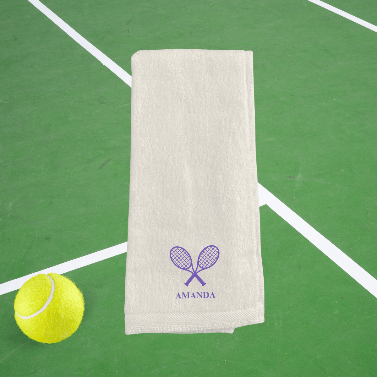 Personalized Racket Royale Custom Tennis Towel for her, Customized Gifts for Women by Groovy Girl Gifts
