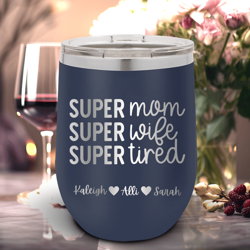Personalized Super Wife Wine Tumbler for her, Customized Gifts for Women by Groovy Girl Gifts