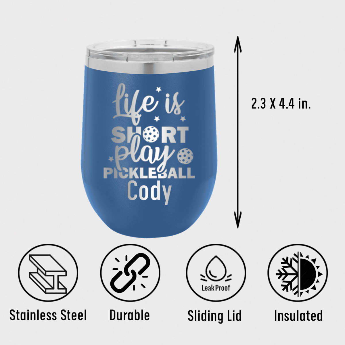 Personalized That Pickle Life Wine Tumbler for her, Customized Gifts for Women by Groovy Girl Gifts