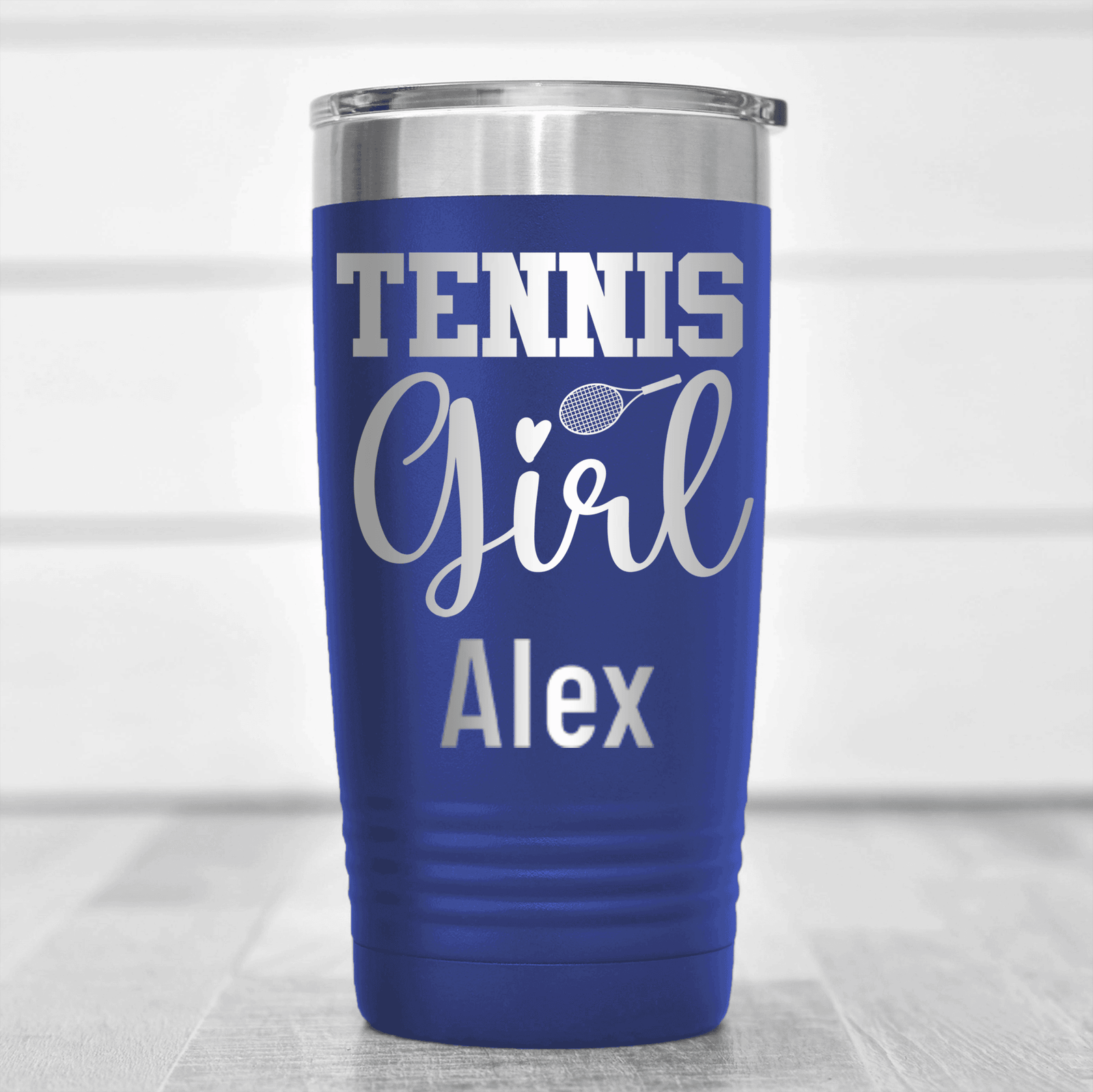 Blue Tennis For Her Tumbler With That Tennis Girl Design