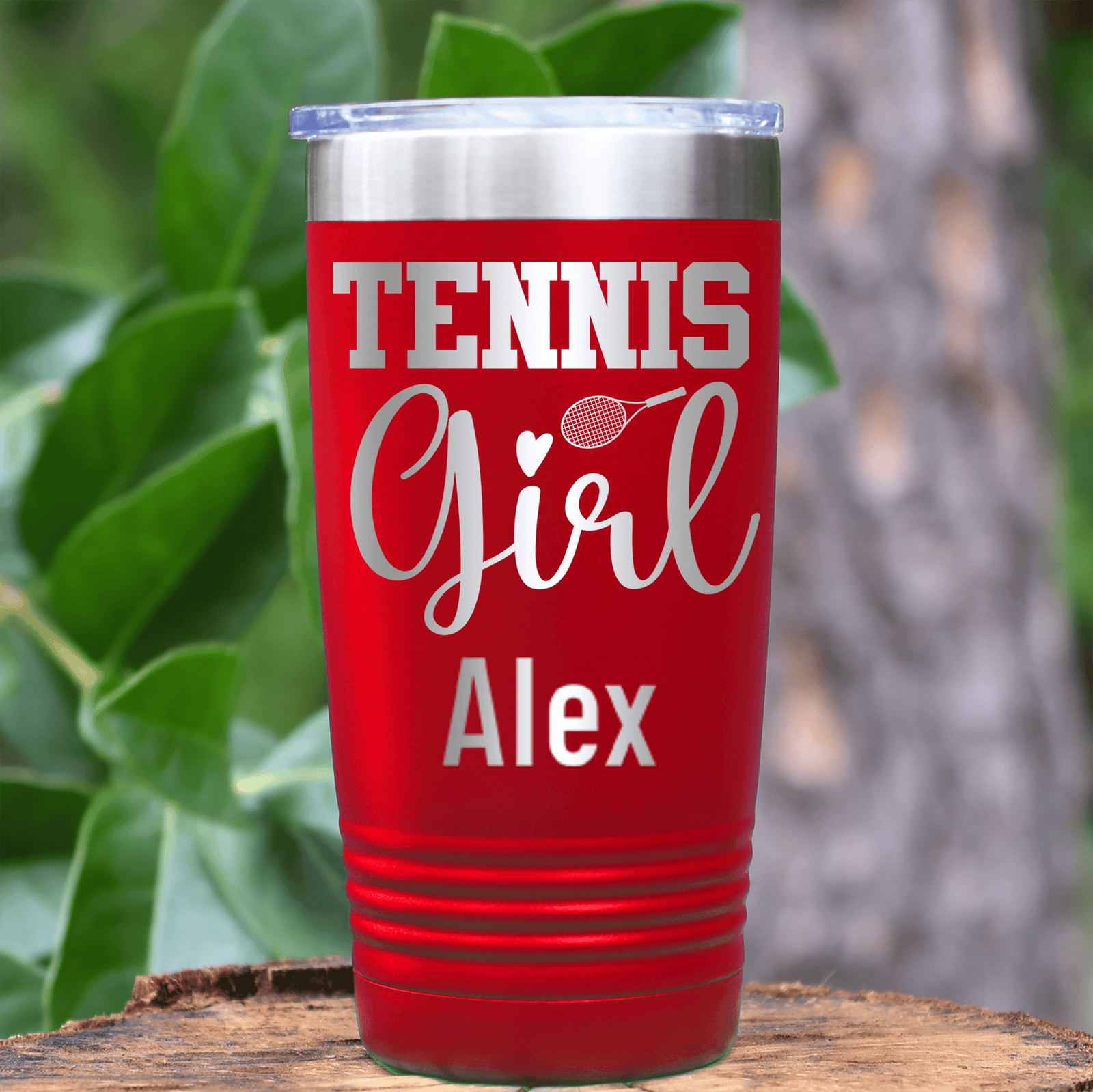 Red Tennis For Her Tumbler With That Tennis Girl Design