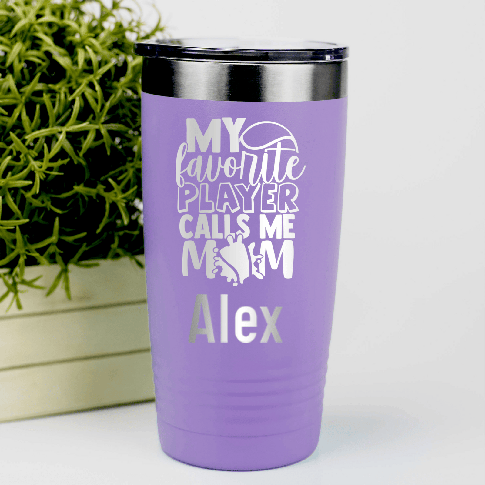 Light Purple Tennis For Her Tumbler With That Tennis Player Calls Me Mom Design