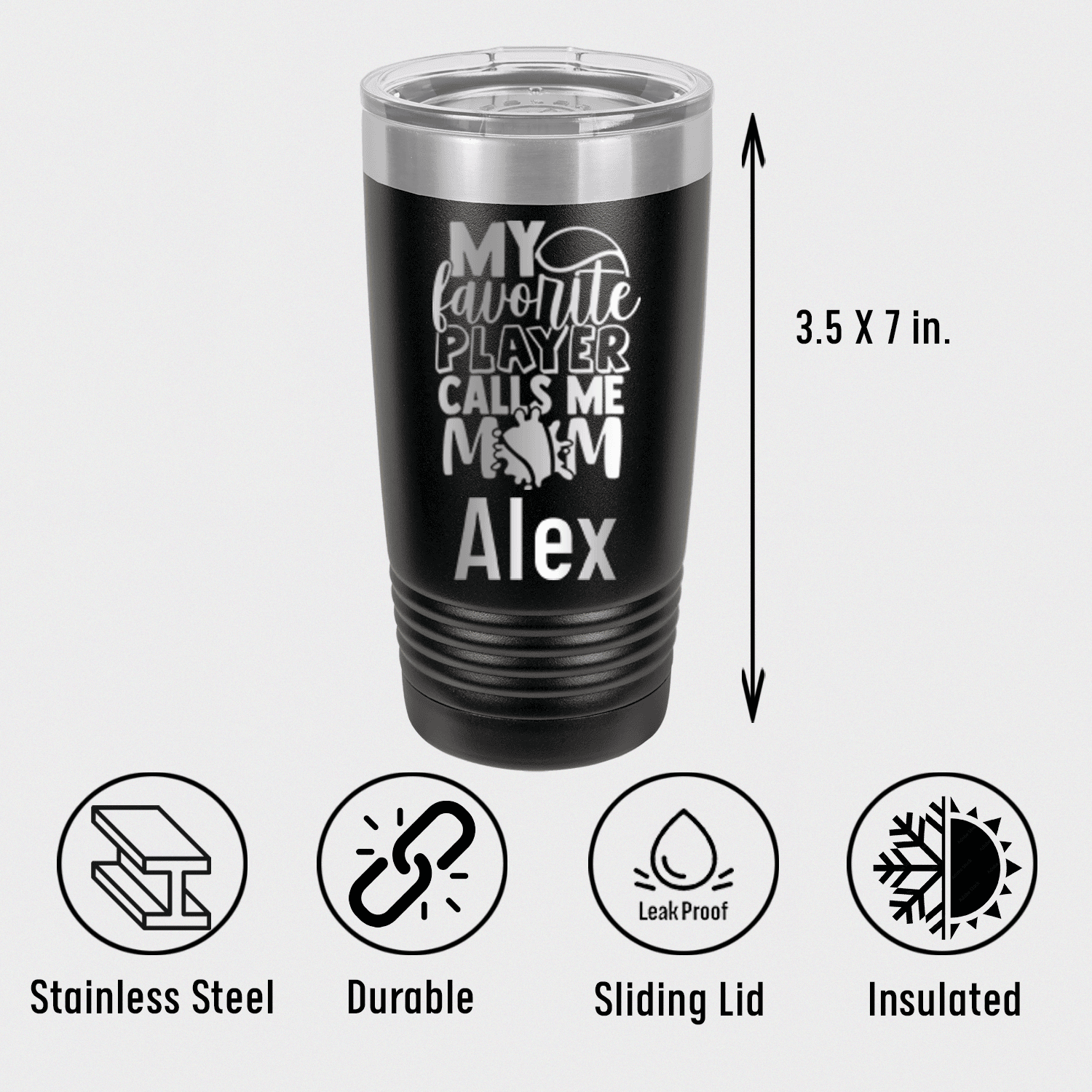 Personalized That Tennis Player Calls Me Mom Tumbler for her, Customized Gifts for Women by Groovy Girl Gifts