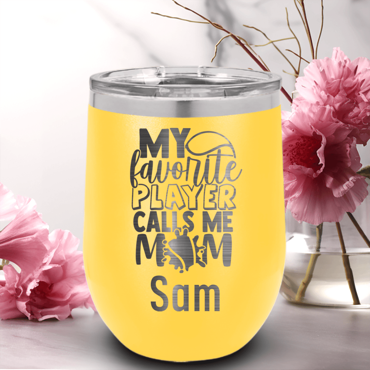 Personalized That Tennis Player Calls Me Mom Wine Tumbler for her, Customized Gifts for Women by Groovy Girl Gifts