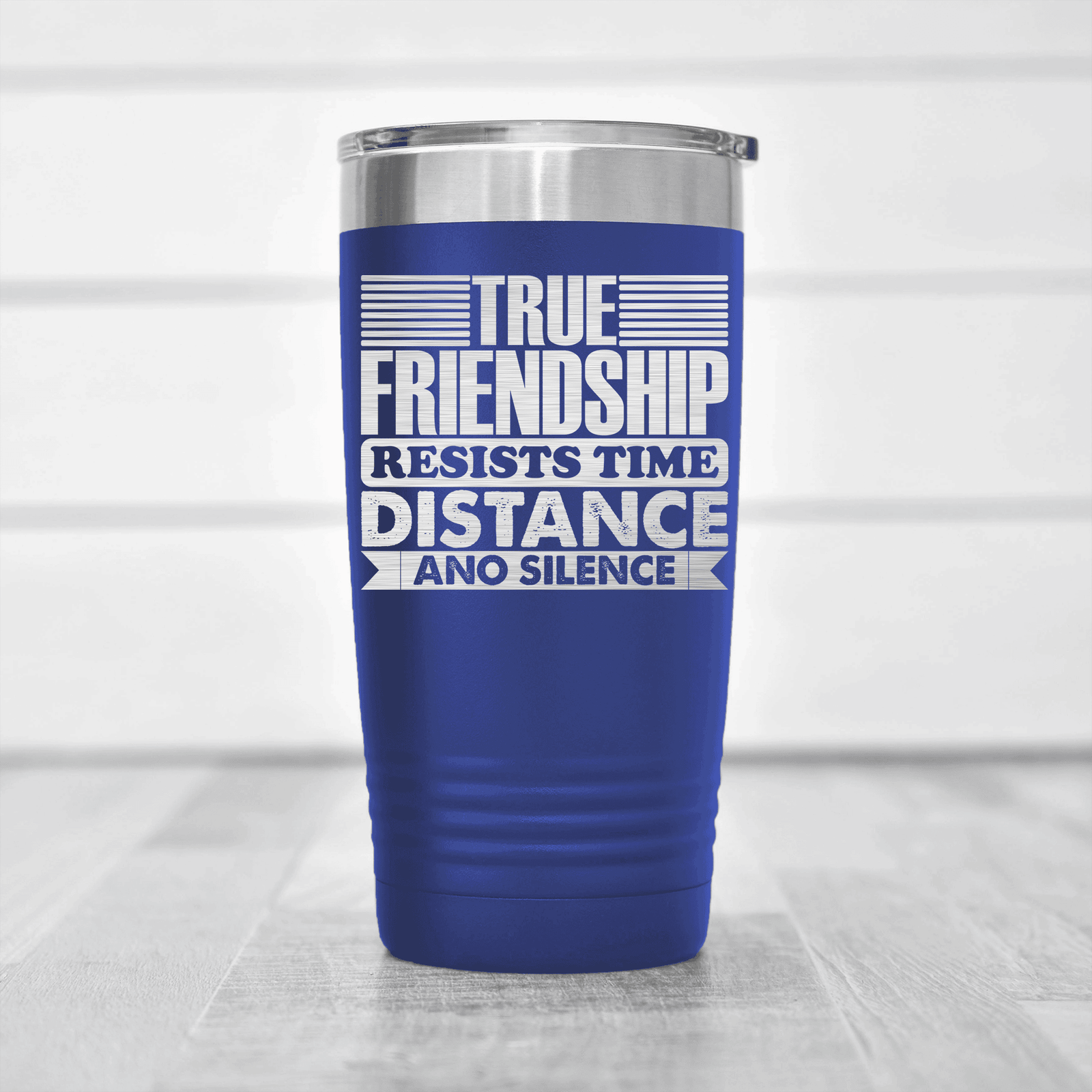 Blue Best Friend tumbler True Friendship Resists Time