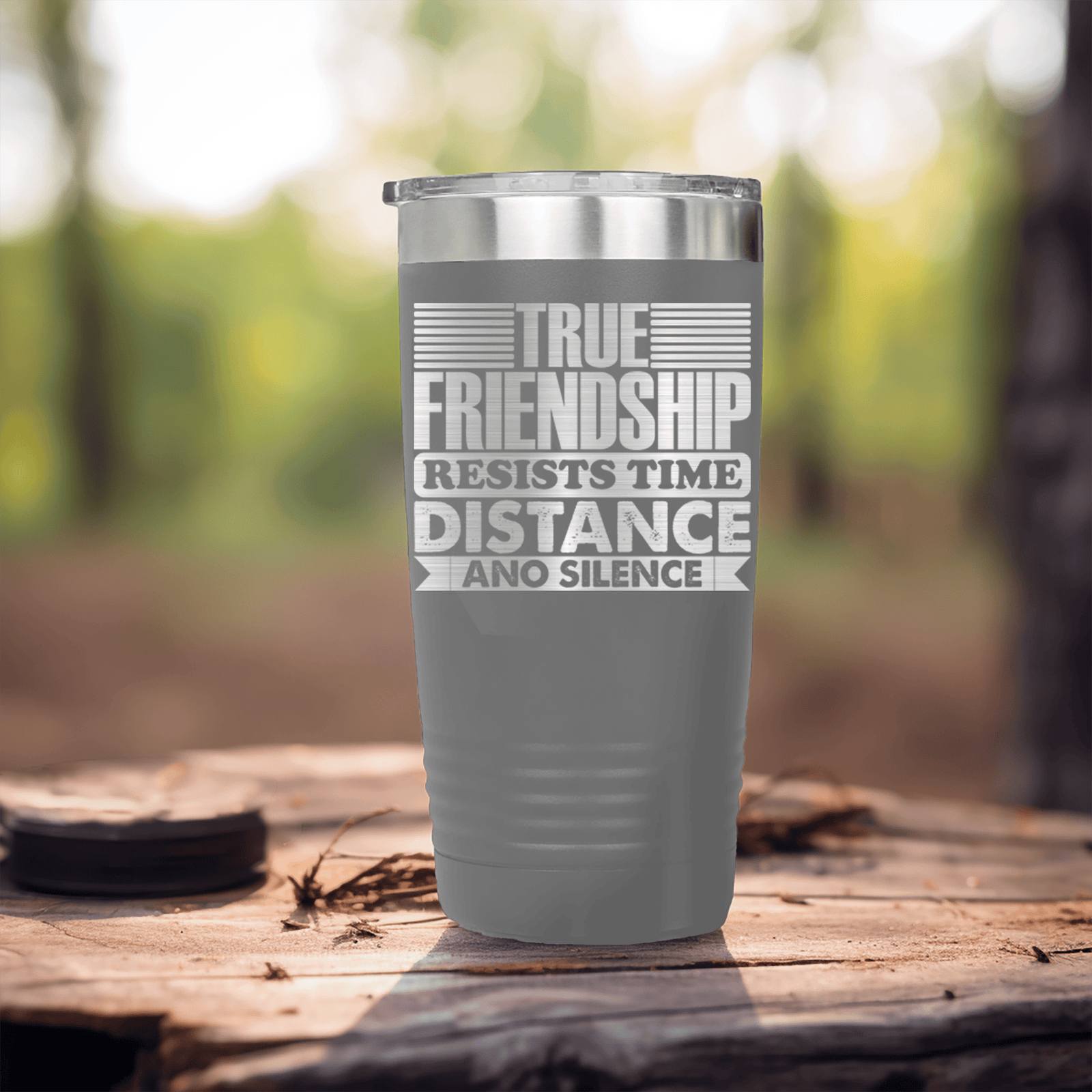 Grey Best Friend tumbler True Friendship Resists Time