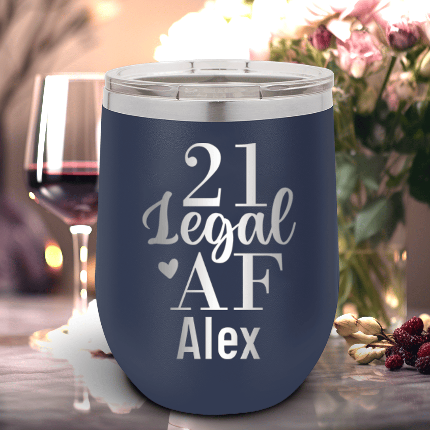 Personalized Twenty One AF Wine Tumbler for her, Customized Gifts for Women by Groovy Girl Gifts