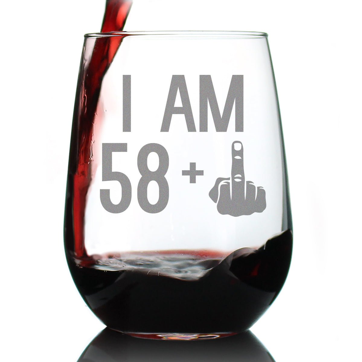 Personalized 59th Birthday Stemless Wine Glass for her, Customized Gifts for Women by Groovy Girl Gifts