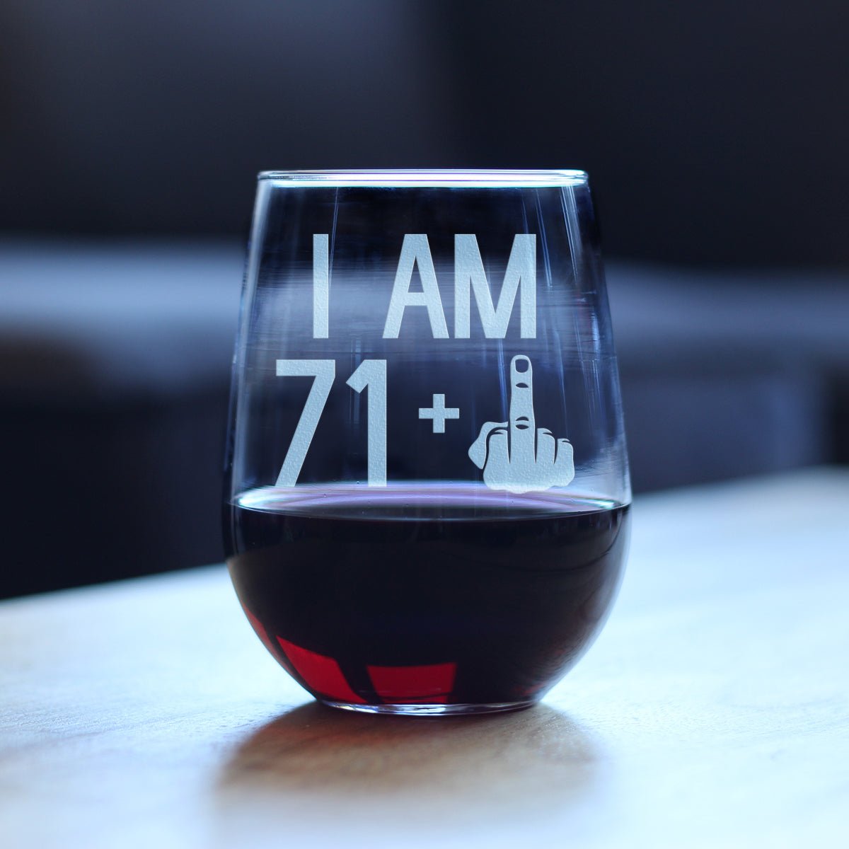 Personalized 72nd Birthday Stemless Wine Glass for her, Customized Gifts for Women by Groovy Girl Gifts