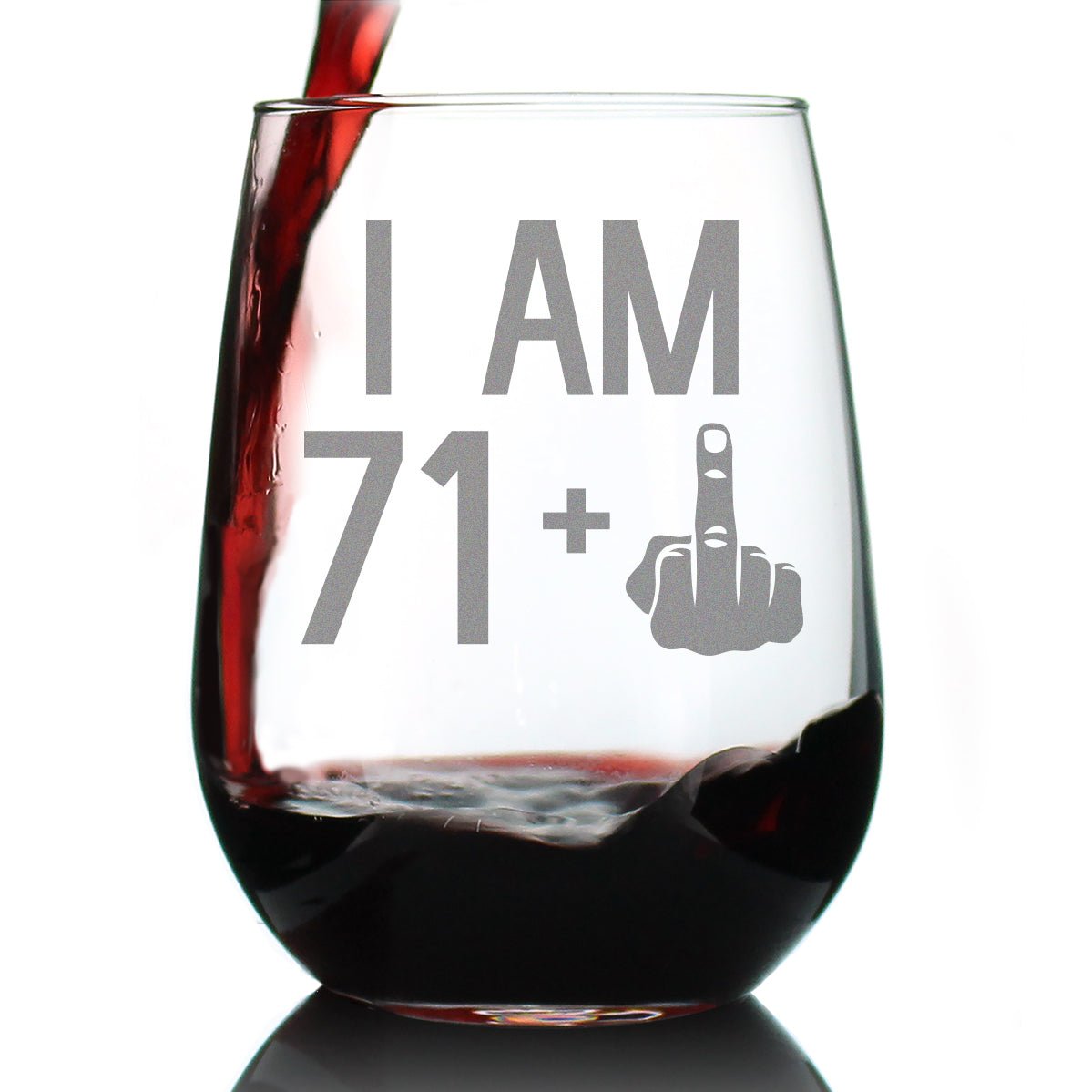 Personalized 72nd Birthday Stemless Wine Glass for her, Customized Gifts for Women by Groovy Girl Gifts