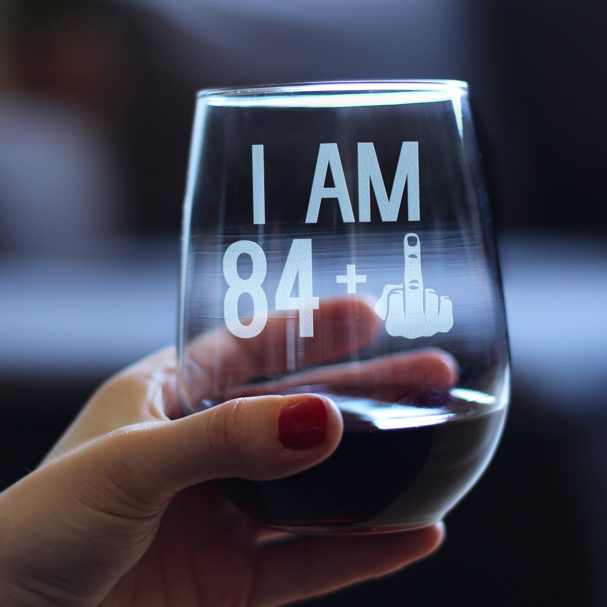 Personalized 85th Birthday Stemless Wine Glass for her, Customized Gifts for Women by Groovy Girl Gifts