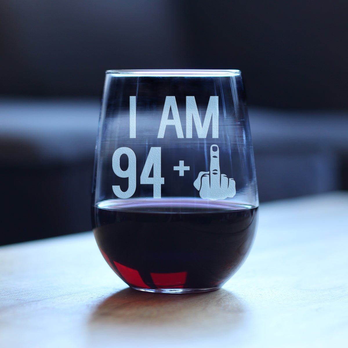 Personalized 95th Birthday Stemless Wine Glass for her, Customized Gifts for Women by Groovy Girl Gifts