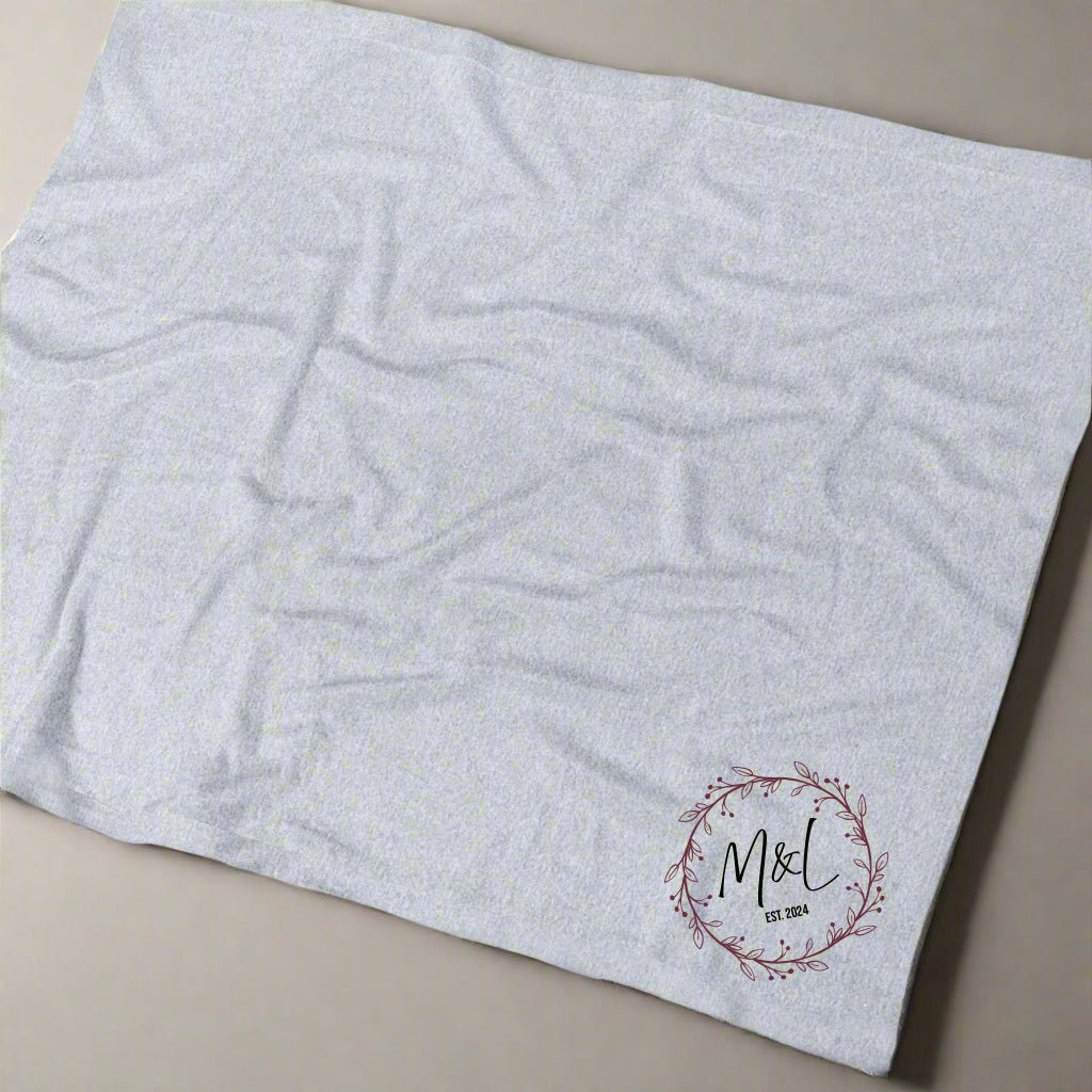 Personalized Couple's Comfort Keepsake Blanket for her, Customized Gifts for Women by Groovy Girl Gifts