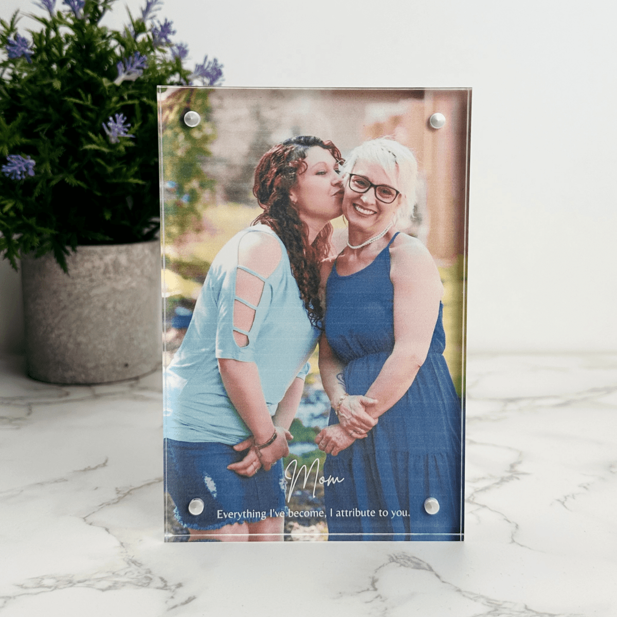 Personalized Mom's Memory Acrylic Frame for her, Customized Gifts for Women by Groovy Girl Gifts