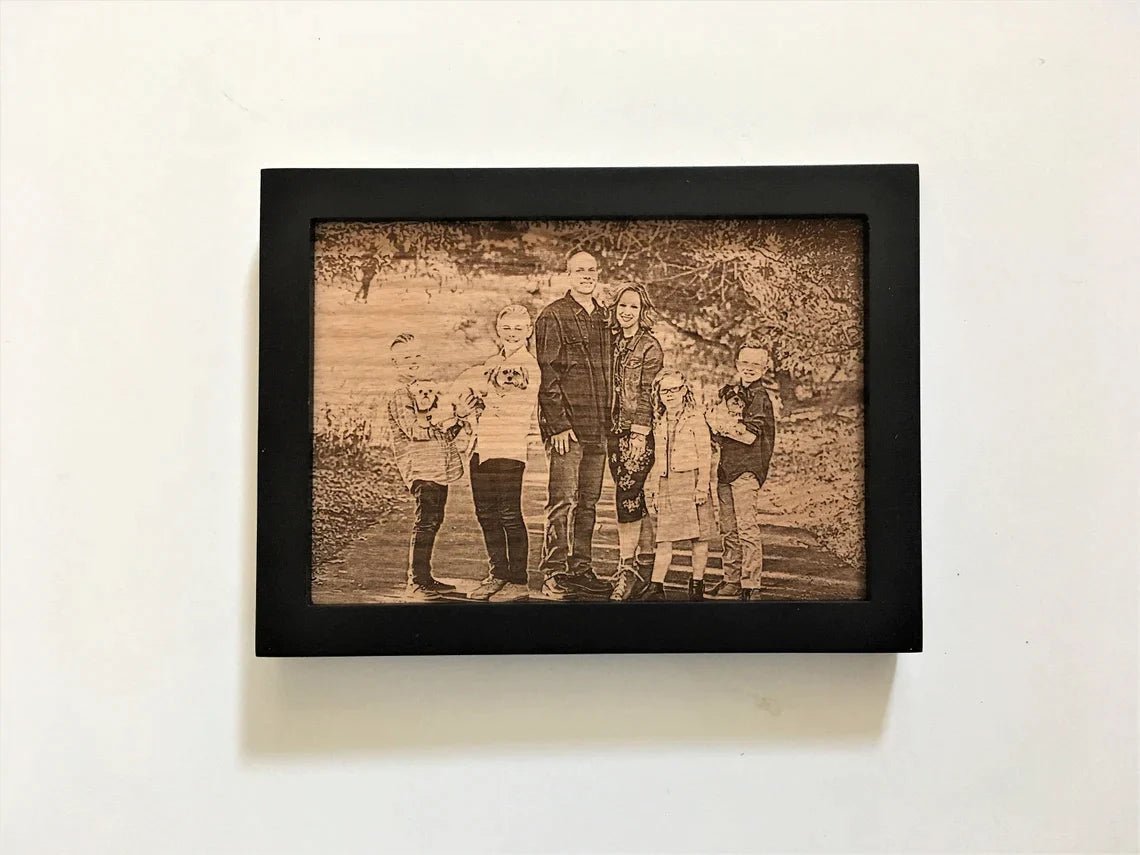 Personalized Anniversary Etched Wood Photo for her, Customized Gifts for Women by Groovy Girl Gifts