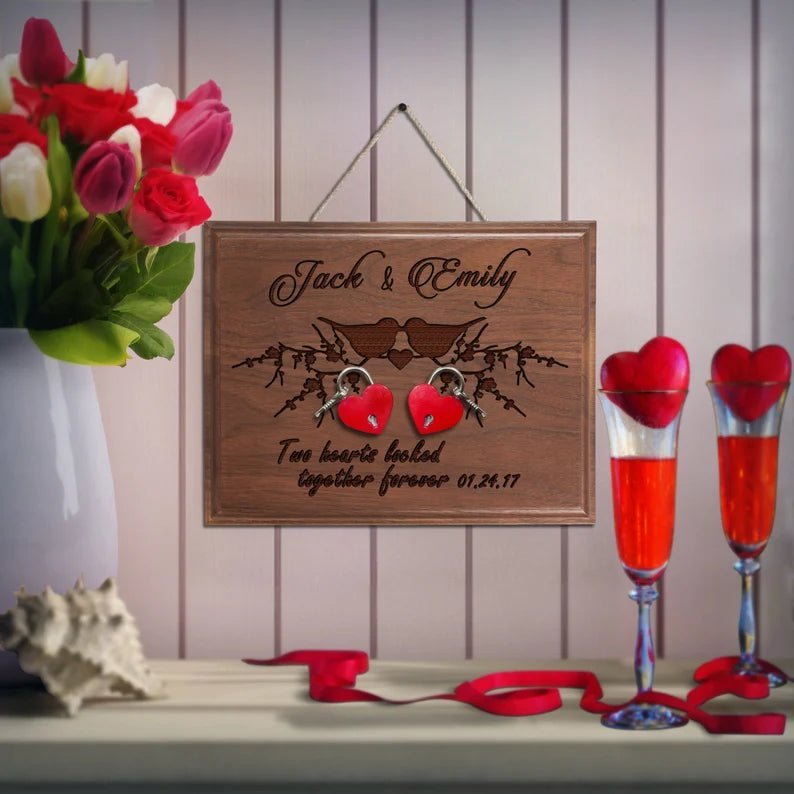 Anniversary Valentines Gift with Love Lock