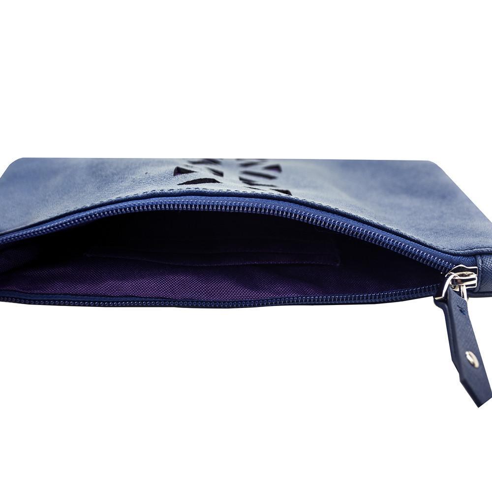Bags & Luggage - Women's Bags - Clutches Leather PractiPouch Large - Sapphire