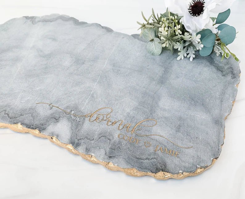 Personalized Marble Charcuterie Board
