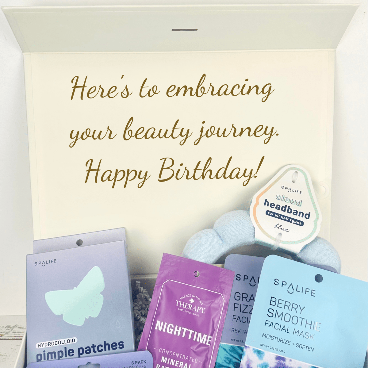 Personalized Birthday Bliss Spa Escape Gift Set for her, Customized Gifts for Women by Groovy Girl Gifts