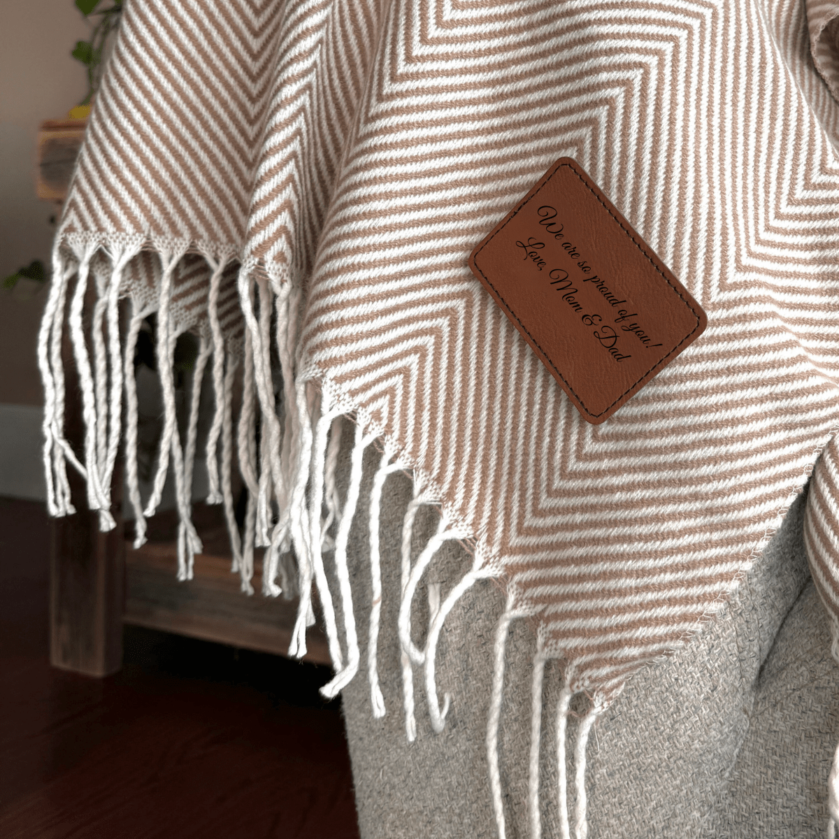 Personalized Graduate Comfort Blanket for her, Customized Gifts for Women by Groovy Girl Gifts