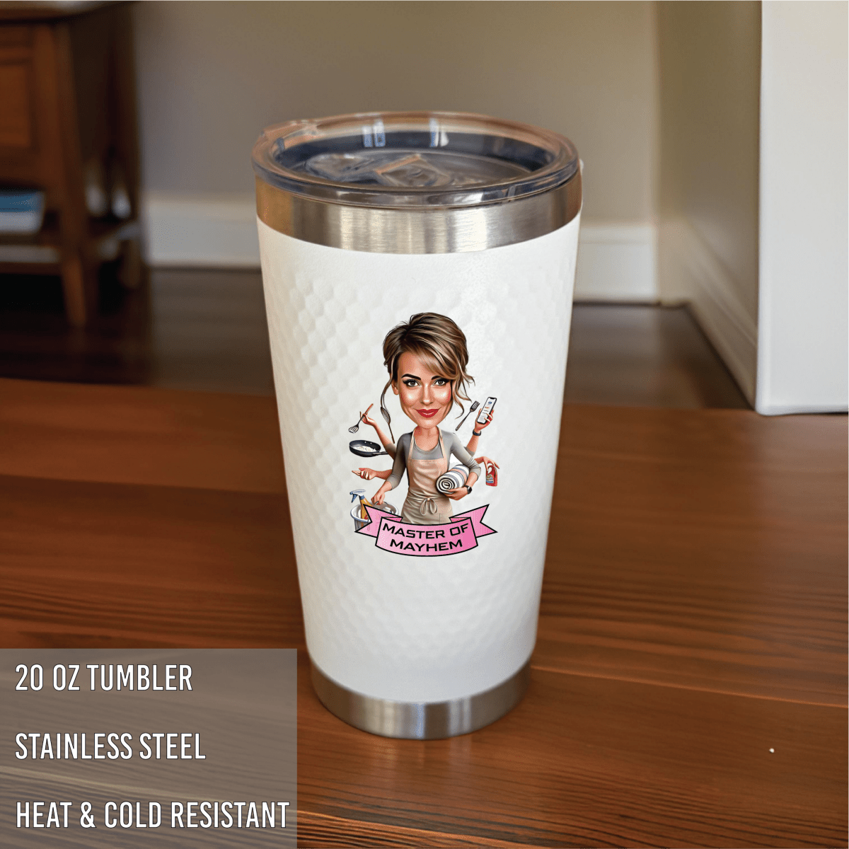 Personalized Multitasking Mom Life Tumbler for her, Customized Gifts for Women by Groovy Girl Gifts