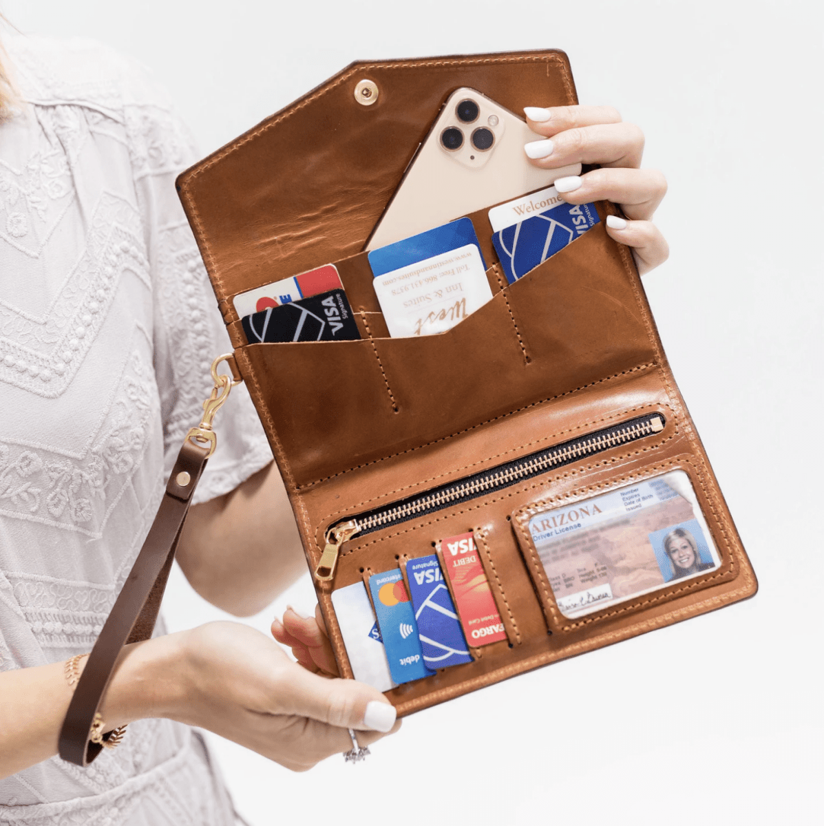 personalized clutch wallet