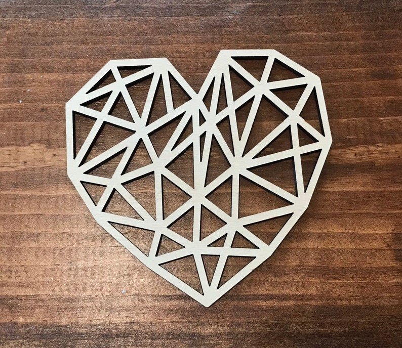 Coasters Geometric Heart Coasters